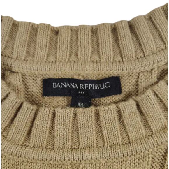 Banana Republic Women's Cable Knit Sweater Brown - Size: Medium - Picture 8 of 8